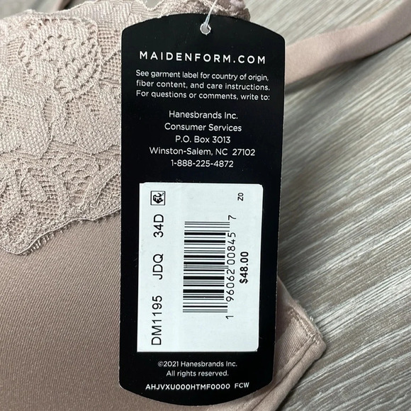 NWT Maidenform Comfort Devotion Your Lift Underwire Lace Bra (DM1195) 34D - Picture 5 of 13